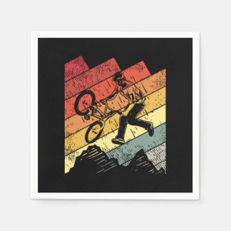 レトロBMXバイクフリースタイルBMXライダーギフトアイディア スタンダードカクテルナプキン