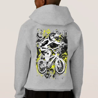 レトロBMXバイクレース – BMXレーシングフード付きスウェットシャツ