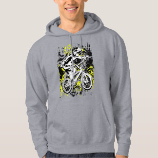 レトロBMXバイクレース – BMXレーシングフード付きスウェットシャツ パーカ