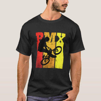 レトロBMX MTBスタントバイクサイクリングヴィンテージMotocros Tシャツ