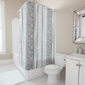 レトロBOHOストライプグレイ シャワーカーテン (インサイチュ)