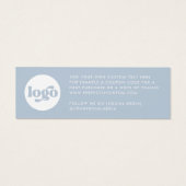 レトロbohoロゴダスティブルー感謝していあなたがカードを挿入 (裏面)