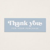 レトロbohoロゴダスティブルー感謝していあなたがカードを挿入 (正面)