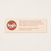 レトロbohoロゴterracotta 感謝してい挿入カード (裏面)