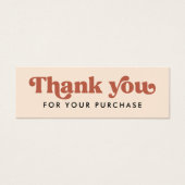 レトロbohoロゴterracotta 感謝してい挿入カード (正面)