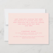 レトロboho追加ロゴ赤面ピンクサンキューカード サンキューカード (裏面)