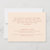 レトロboho追加ロゴterracottaサンキューカード サンキューカード (裏面)