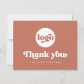 レトロboho追加ロゴterracottaサンキューカード サンキューカード (正面)