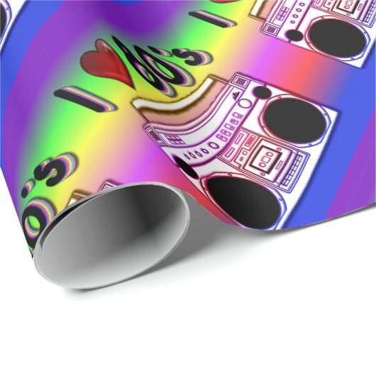 レトロBoomboxの80年代 ラッピングペーパー (ロールコーナー)