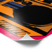 レトロBoombox写真ポップ・アートの拡大ポスター フォトプリント (角)