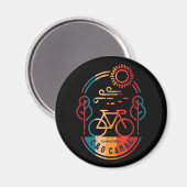 レトロCおよびOカナル自転車トレイル。 マグネット (正面/裏面)