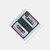 レトロCオーディオタープ50thバースデーパーティー紙N スタンダードカクテルナプキン (角)