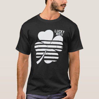 レトロCシャムのヴィンテージレトロニスタルギア ラッキーNICU看護師 Tシャツ