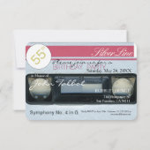 レトロC録音テープ第55誕生日のパーティの招待状 招待状 (裏面)