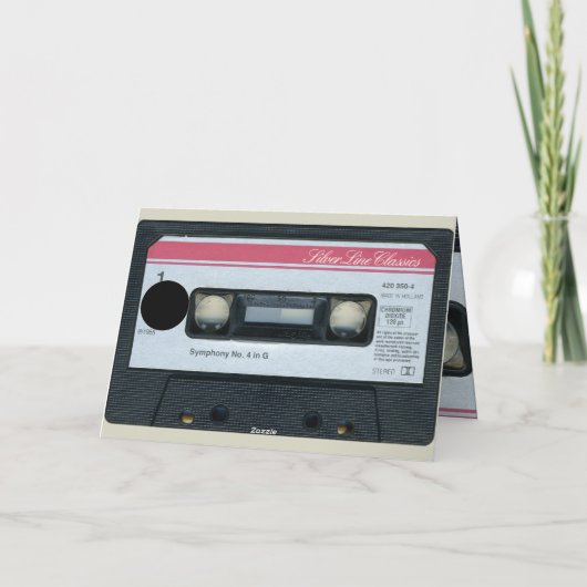 レトロC Audiotape 50th birthday recto-verso名前C カード (裏面)