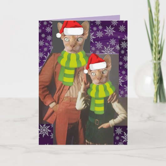 レトロCAT 1970おもしろい年クリスマスカード シーズンカード (正面)