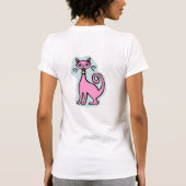 レトロCat -V 2 - (Front & Bk) Tシャツ (裏面)