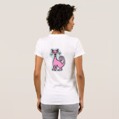 レトロCat -V 2 - (Front & Bk) Tシャツ (裏面フル)