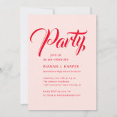 レトロChic Script Class Of 2025 Photo Gradパーティー 招待状 (裏面)