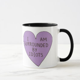 レトロ'Circed By Idiots'ノベルティマググランジ マグカップ