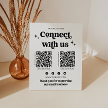 レトロConnect With Usソーシャルメディアの看板