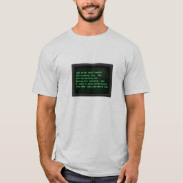 レトロCRTモニターテルミナル "人類をインストール" 失敗 Tシャツ