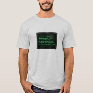 レトロCRTモニターテルミナル "人類をインストール" 失敗 Tシャツ