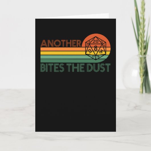 レトロD20 RPGサイコロ カード (正面)