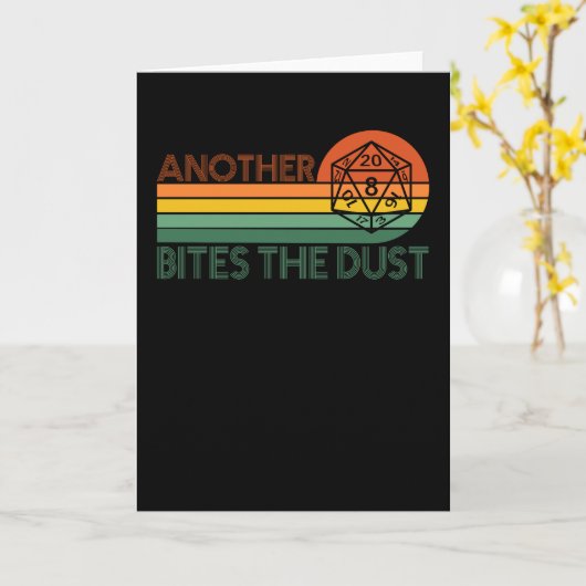 レトロD20 RPGサイコロ カード (黄色い花)