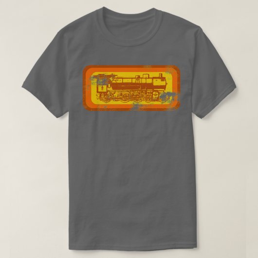 レトロDAMPFLOKOMOTIVE Tシャツ (デザイン正面)