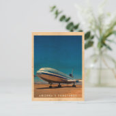 レトロDC10エアライナートラベルハガキ ポストカード (スタンド正面)