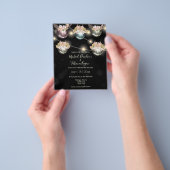 レトロdiscoボールボホフローラ結婚式招待状 チラシ (手)