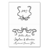 レトロDIY折り畳みドルチェヴィータ座席表 テーブルナンバー (正面)