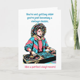 レトロDJのビニールレコード 楽しい 誕生日カード 友達用 カード