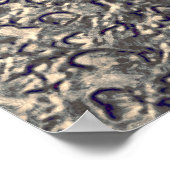 レトロDJターンテーブル グランジ ポスター (角)