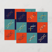 レトロDNA遺伝学幹生物学パターンセット (正面/裏面)