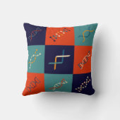 レトロDNA遺伝学幹生物学パターンセット クッション (裏面)