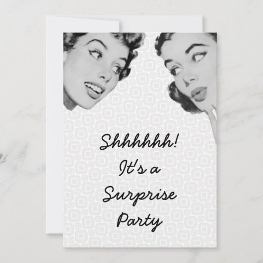 レトロDo Tellサプライズパーティー 招待状 (正面)