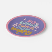 レトロDo What Makes You Happy引用文おもしろい ペーパープレート (アングル)