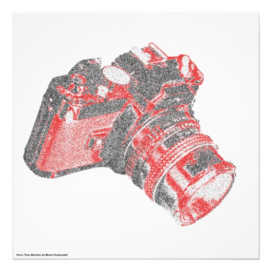 レトロDSLRウォールポスター フォトプリント (正面)