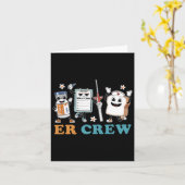 レトロErクルー緊急ルームおもしろいEr Edナーステック カード (黄色い花)