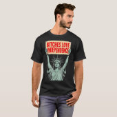 レトロES愛独立 Funny 7月4日 1 Tシャツ (正面フル)