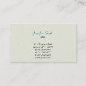 レトロFab名刺、ティール（緑がかった色） 名刺 (裏面)