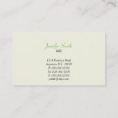 レトロFab名刺、明るい緑 名刺 (裏面)