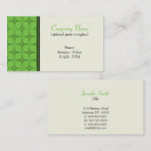 レトロFab名刺、明るい緑 名刺 (正面/裏面)