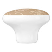 レトロfeater淡い色のパターン セラミックノブ (側面)