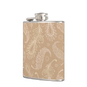 レトロfeater淡い色のパターン フラスク (左)