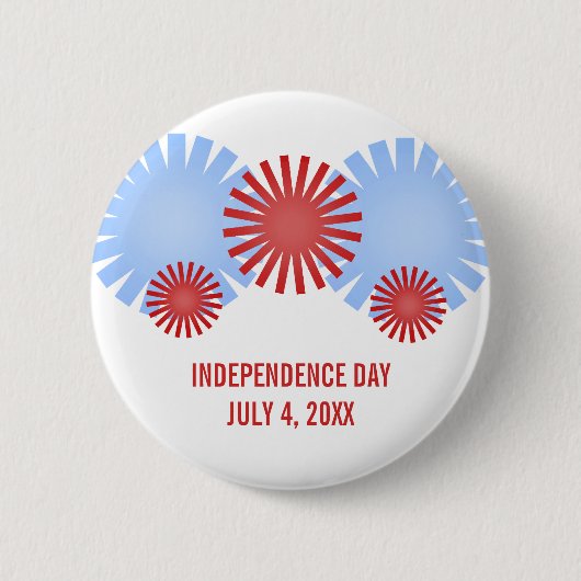 レトロFireworksボタン 缶バッジ (正面)