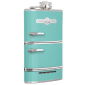 レトロGEのフラスコ冷蔵庫グラフィック。ターコイズ フラスク (右)