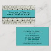 レトロGlam名刺，ターコイズ 名刺 (正面/裏面)